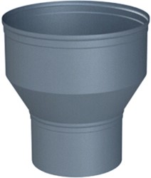 COX GEELEN ROOKGASAFVOERVERLOOPSTUK VERGROTEND ALU DUNWANDIG VERLOOPSTUK VERGROTEND 110-130MM NEN 7203 296020