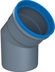 COX GEELEN COXFIX ALU SEGMENTBOCHT 45º 250MM MET FIX-SAFE AFDICHTINGSRING BLANK 255251