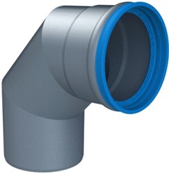 COX GEELEN COXFIX ALU SEGMENTBOCHT 87° 250MM MET FIX-SAFE AFDICHTINGSRING BLANK 254251