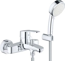 GROHE EUROSTYLE COSMOPOLITAN BADMENGKRAAN MET DOUCHESET WAND EENGREEPS 2-GATS OMSTELINRICHTING 173MM UITLOOP VAST CHROOM 3359220A