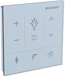 GEBERIT AQUACLEAN BEDIENINGSPANEEL WAND MERA 9.3X9.3CM T.B.V. GEBERIT AQUACLEAN DOUCHEWC GLAS WIT 147038SI1