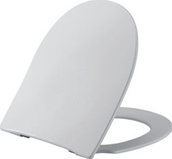 PRESSALIT 300 SLIM CLOSETZITTING MET DEKSEL EN SOFT CLOSE DG6 SCHARNIER RVS KLEUR WIT. SPECIAL VOOR SPHINX 300 1014000-DG6999