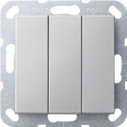 GIRA DRUKC BUIS 3V10A 1P 55 EDELSTAAL 2844600