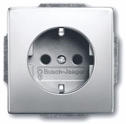 ABB BUSCH JAEGER WANDCONTACTDOOS KINDVEILIG CENTRAALPLAAT SCHROEF INBOUW PURE-RVS 2CKA002013A5452