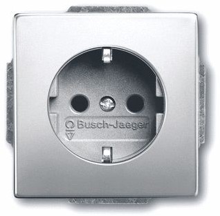 ABB BUSCH JAEGER WANDCONTACTDOOS KINDVEILIG CENTRAALPLAAT SCHROEF INBOUW PURE-RVS 2CKA002013A5452