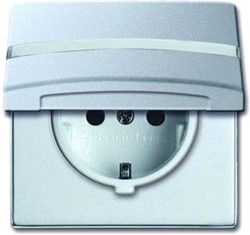 ABB BUSCH JAEGER WANDCONTACTDOOS RA TEKSTKD KV INBOUW IP44 A-W ALU 2CKA002064A0300