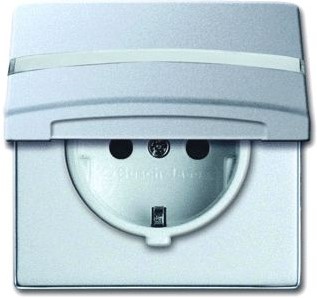 ABB BUSCH JAEGER WANDCONTACTDOOS RA TEKSTKD KV INBOUW IP44 A-W ALU 2CKA002064A0300