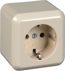 SCHNEIDER ELECTRIC WANDCONTACTDOOS OPBOUW MET RANDAARDE POLAR WIT CONTURA 385004
