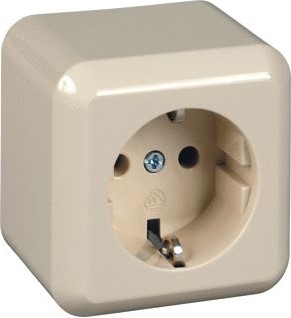 SCHNEIDER ELECTRIC WANDCONTACTDOOS OPBOUW MET RANDAARDE POLAR WIT CONTURA 385004