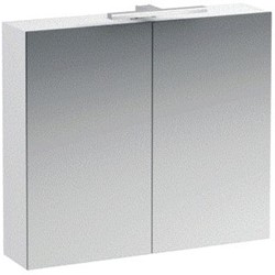 LAUFEN BASE SPIEGELKAST MET 2 DEUREN MET LED VERLICHTING 80X70X18CM GLANSWIT H4028021102611