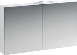 LAUFEN BASE SPIEGELKAST MET 2 DEUREN MET LED VERLICHTING 120X70X18CM GLANSWIT H4029021102611