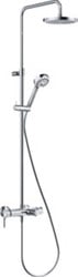 KLUDI LOGO DOUCHESYSTEEM DUAL 1-GREEPS MET BADUITLOOP MET A-QA HOOFDD. 20CM MET LOGO 3S HANDDOUCHE CHROOM 680830500