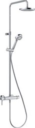 KLUDI LOGO DOUCHESYSTEEM DUAL 1-GREEPS MET A-QA HOOFDDOUCHE 20CM MET LOGO 3S HANDDOUCHE CHROOM 680850500