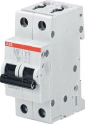 ABB S202 INSTALLATIEAUTOMAAT 2P B-KARAKTERISTIEK 2A IEC-EN 60898-1 6 KA-IEC60947-2 10 KA 2 MODULEN BREEDTE 35MM 2CDS252001R0025