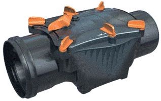 WAVIN PVC ONTSTOP.+RVS KEERKLEP ZWART 110 MOF/SPIE 1292411000