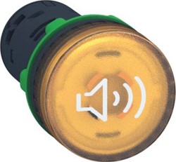 SCHNEIDER ELECTRIC ZOEMER 22MM GEEL KUNSTSTOF 230?240VAC 90DB CONTINUE OF INTERMITTERENDE TOON