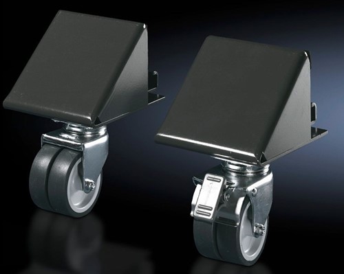 RITTAL VX TRANSPORTWIELEN VOOR SOKKELHOEKSTUKKEN VRIJE RUIMTE 100 MM MAX. BELASTING PER DUBBEL ZWENKWIEL 1000 N  8100700-2