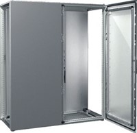 RITTAL VX25 AANBOUWKAST MET 2 DEUREN VOOR EN MONTAGEPLAAT 1200X1400X500 MM BXHXD PLAATSTAAL RAL 7035  8245000