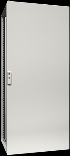 RITTAL VX25 AANBOUWKAST MET 2 DEUREN VOOR EN MONTAGEPLAAT 1200X1400X500 MM BXHXD PLAATSTAAL RAL 7035  8245000-3