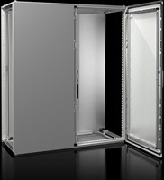 RITTAL VX25 AANBOUWKAST MET 2 DEUREN VOOR EN MONTAGEPLAAT 1200X1400X500 MM BXHXD PLAATSTAAL RAL 7035  8245000-2