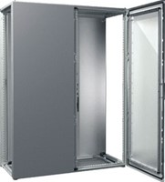 RITTAL VX25 AANBOUWKAST MET 2 DEUREN VOOR EN MONTAGEPLAAT 1200X1600X500 MM BXHXD PLAATSTAAL RAL 7035  8265000