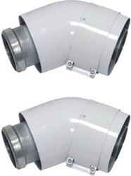 VAILLANT BOCHT CONCENTRISCH 45° (2 STUKS) 60/100MM ALUMINIUM 0020209569