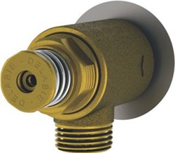 DELABIE TEMPOSTOP WASTAFELKRAAN HAAKS M1/2 7 SEC NIET VERCHROOMD + MOER 748126