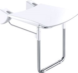 DELABIE DOUCHEZITTING OPKLAPBAAR M VOET RVS 510430
