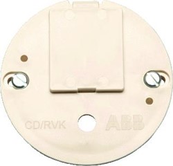 ABB HAFOBOX RONDE DEKSEL VOOR INBOUWDOOS DEKSEL MET HAAK EN KLEM SCHROEFBEVESTIGING KUNSTSTOF HALOGEENVRIJ DIAMETER 71MM WIT 1SPA007161F0210