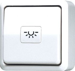 JUNG IMPULSDRUKKER 10 A 250 V OHM-ZONDER SYMBOOL- 633AWW