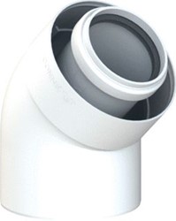 COX GEELEN COXDENS PP/KUNSTSTOF BOCHT 45° 60/100 MET CONNEXT X3 PUSH-FIT KOPPELING AJAJAB601