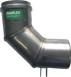PANFLEX SCHACHTBOCHT 90º INOX MET OOG RVS D80MM 271.080.90.01