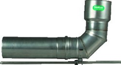 PANFLEX ADAPTER INOX GASTEC QA RVS SCHACHTBOCHT 90º MET OOG D50-80MM L500MM 272.050.91.50