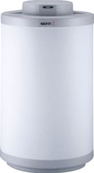 NEFIT-BOSCH MONOVALENTE BOILER 200L 31,5 KW INDIRECT GESTOOKT MET 1 SPIRAAL INCL. MG ANODE. STAAND ACHTER-AANSLUITINGEN ZILVER 7736701410