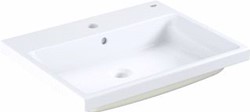 GROHE CUBE CERAMICS WASTAFEL INBOUW 1X WASKOM KRAANGAT MIDDEN OVERLOOP KERAMIEK ANTIBACTERIEEL 605 X 490 X 50MM (BXDXH) WIT 3947900H