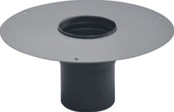NEDCO RGA ZWART STAAL A150 MM AFDEKPLAAT + NISBUS 20 CM