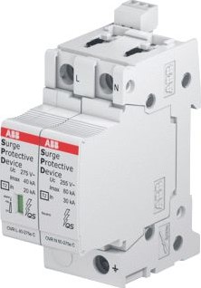 ABB NETOVERSPANNINGSBEVEILIGING SYSTEM PRO M COMPACT OVERSPANNINGSBEVEILIGING TYPE 2 1-N POLIG TT-TNS 40-20KA SAFETY 2CTB815704R0200