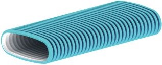 BURGERHOUT HYBALANS-FLEX KANAAL OVAAL 133X55 BLAUW-20M-40-048-04-35 40.048.04.35