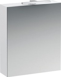 LAUFEN BASE SPIEGELKAST MET 1 DEUR MET LED VERLICHTING 60X70X18CM LINKS MAT WIT H4027511102601