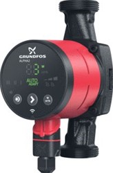 GRUNDFOS ALPHA2 CIRCULATIEPOMP 25-40 25-40 DN 25 1X230V 1.5M3/H PN 10 GIETIJZER B1XB2XHXL 44X44X104X180MM 99411165