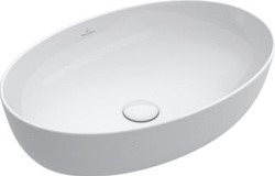 VILLEROY & BOCH ARTIS OPZETWASTAFEL OVAAL WAND VERHOOGDE VOET GEEN OVERLOOP 410 X 610MM (DXB) WIT ALPINE 41986101