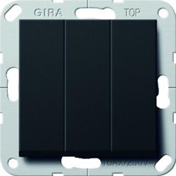 GIRA WIPSCHA BUIS 3V UIT 55 ZWART 2830005