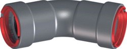 VSH POWERPRESS GEBOGEN FITTING 45GRADEN GRADEN 1/2 X 1/2 (PERSMOF X PERSMOF) STAAL EPDM DN15 PN16 MAX 16 BAR ZINK/NIKKEL PWR9400127