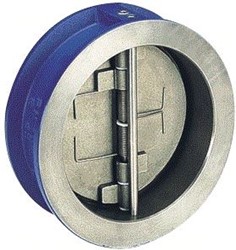 SOCLA 895 INKLEM TERUGSLAGKLEP GIETIJZER DN100 PN10/16 GEDEELDE KLEP AFDICHTING RUBBER/KUNSTSTOF EPDM DUBBEL DISC 149B3003