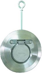SOCLA 627V INKLEM TERUGSLAGKLEP RVS DN100 PN10/16 SCHARNIERENDE KLEP AFDICHTING RUBBER/KUNSTSTOF HUIS&KLEP RVS316 FKM 149F021319