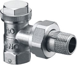 OVE ZEHNDER VOETVENTIEL MESSING 1/2 (15) HAAKS STAARTSTUK/BINNENDRAAD VERNIKKELD BEDIENING: BINNENZESKANT 1090362
