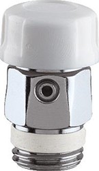 CALEFFI HANDB.ONTLUCHTER 1/8BU KUNSTSTOF HANDWIEL,VERCHROOMD 505511