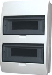 EATON INSTALLATIEKAST OPBOUW IP40 2X12TE DEUR TRANSPARANT 280349