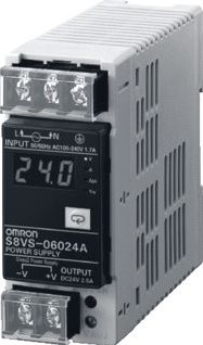 OMRON VOEDING S8VS 24VDC/2,5A 60W DIN-RAIL 100-240VAC PRIMAIR GESLOTEN BEHUIZING SCHROEFAANSLUITING S8VS06024A.1