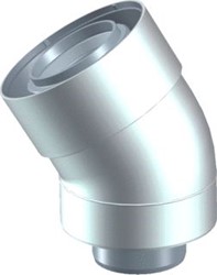 UBBINK UBIFIT PUSH-FIT CONCENTRISCHE BOCHT 30° 60/100MM PP/METAAL WIT 0229207